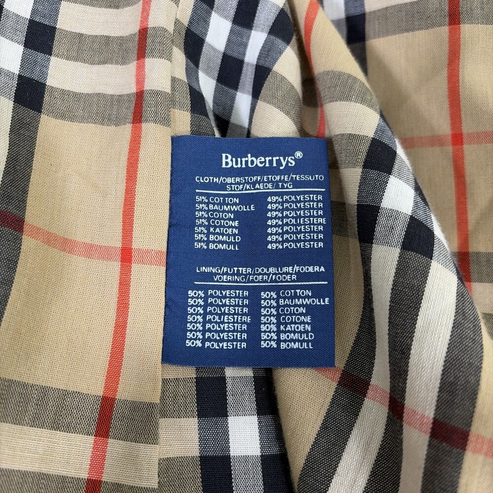 Vintage Burberry Women's Size 4 Long Khaki Nova Check Trench Coat 80s Union Made - Picture 4 of 15